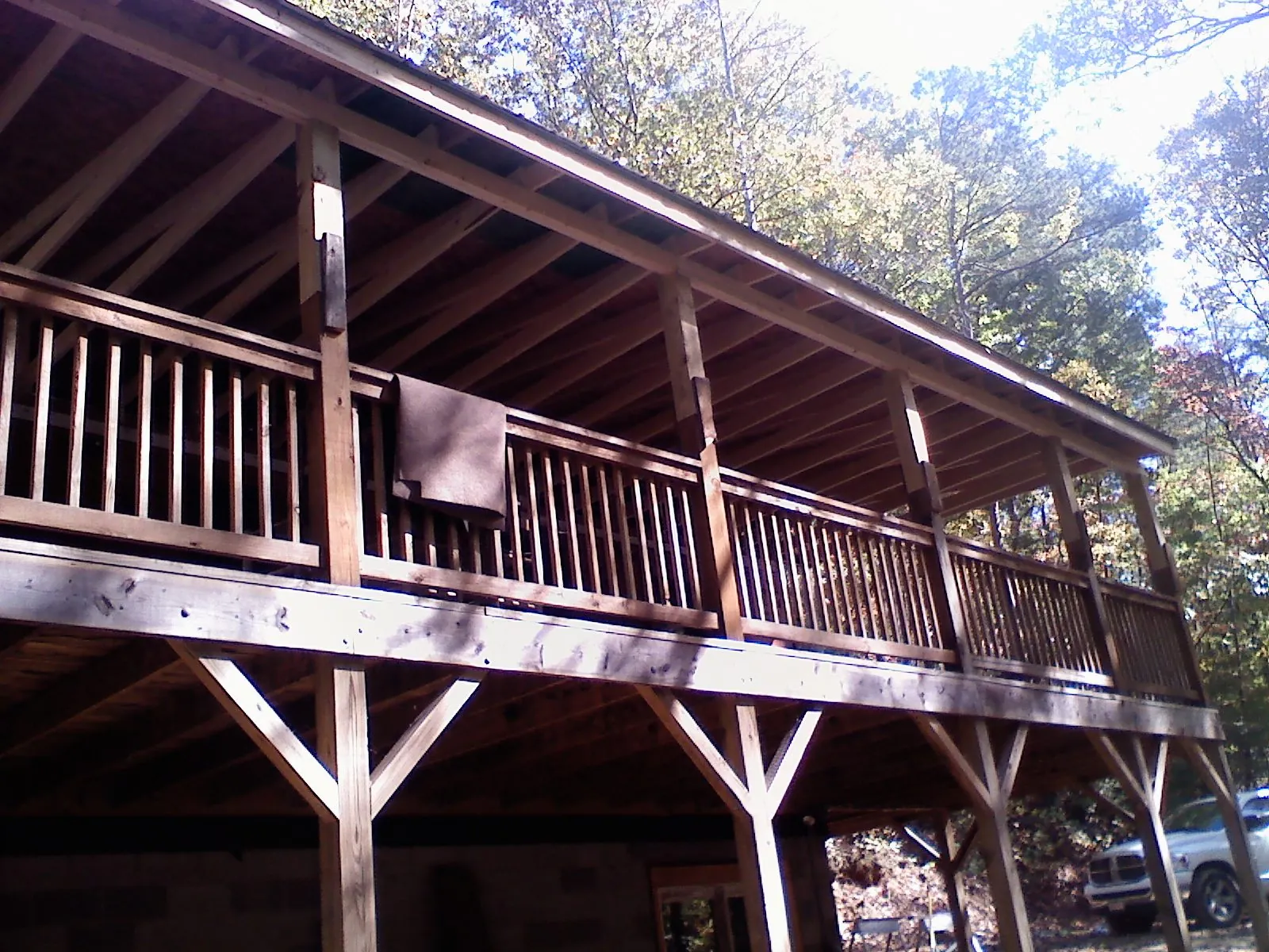 Timber framing under a new elevated porch and deck — Roof Leak Repair in Ocoee by Roofing Brothers